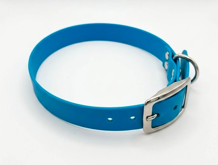 Collier en Biothane Bleu – Robuste, Imperméable et Élégant – Collier Therion