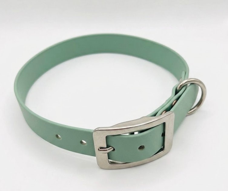 Collier Chien en Biothane Kaki – Équipement Robuste & Imperméable – Collier Therion